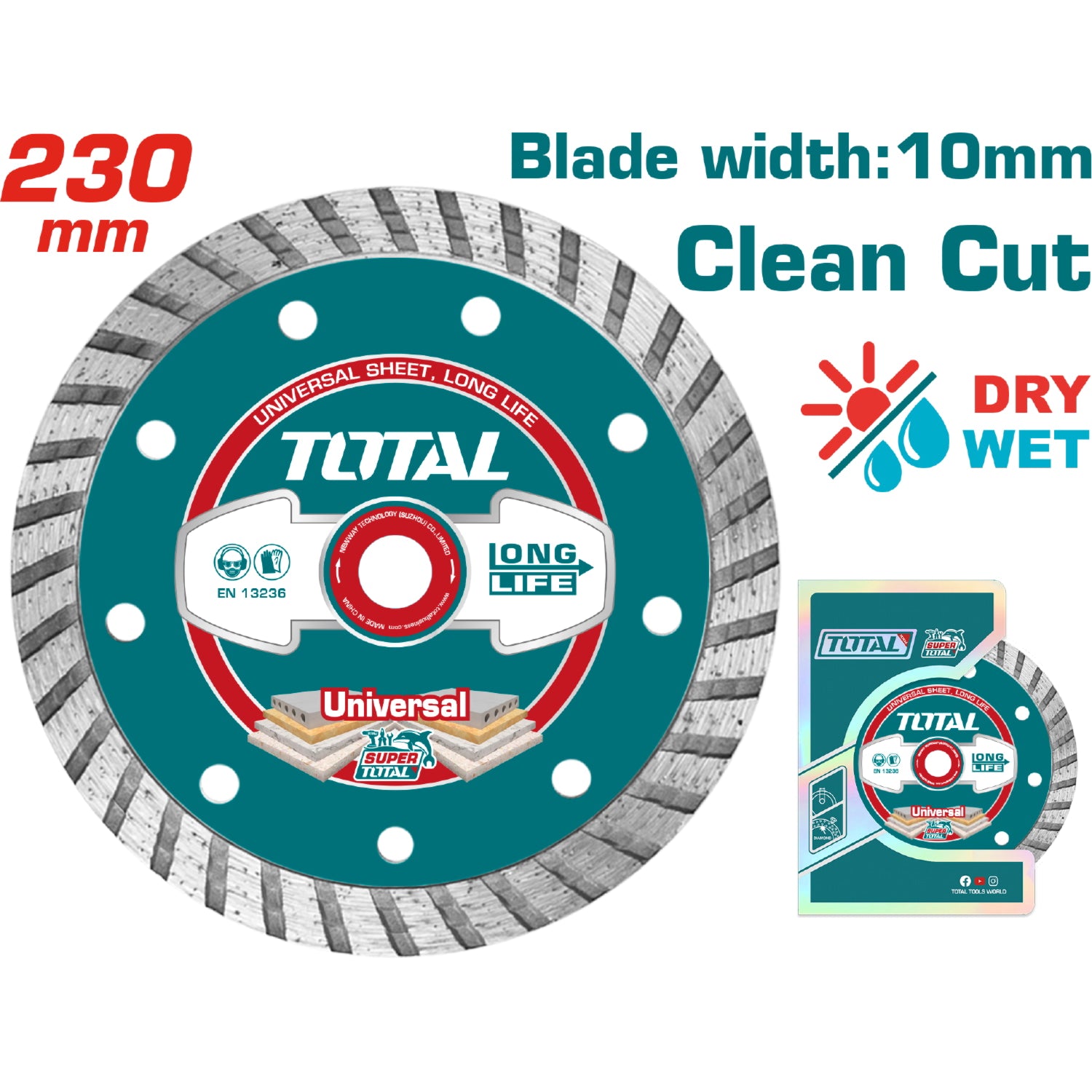 Disco diamantado turbo para concreto 9" x7/8"