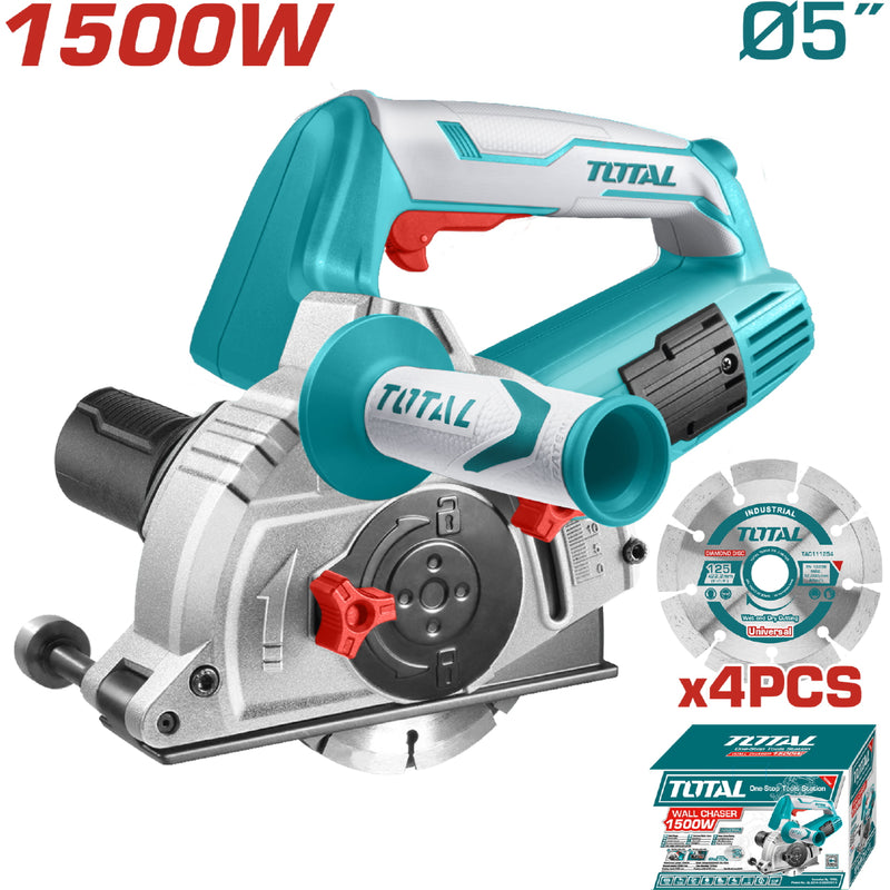 Acanaladora sierra ranuradora de concreto electrica  1500W de 2 o 4 discos