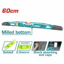 Nivel de albañil para nivelacion de ceramicas con goma para martillar 60 cm largo