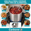 Olla de Acero Inoxidable de 50cm con Tapa (71 litros). Cacerola Paila Multiusos con base de 3 capas. Compatible con Todo Tipo de Estufas.