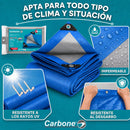 Lona multiusos de polietileno Delgada 110 g/m2 Azul/Gris