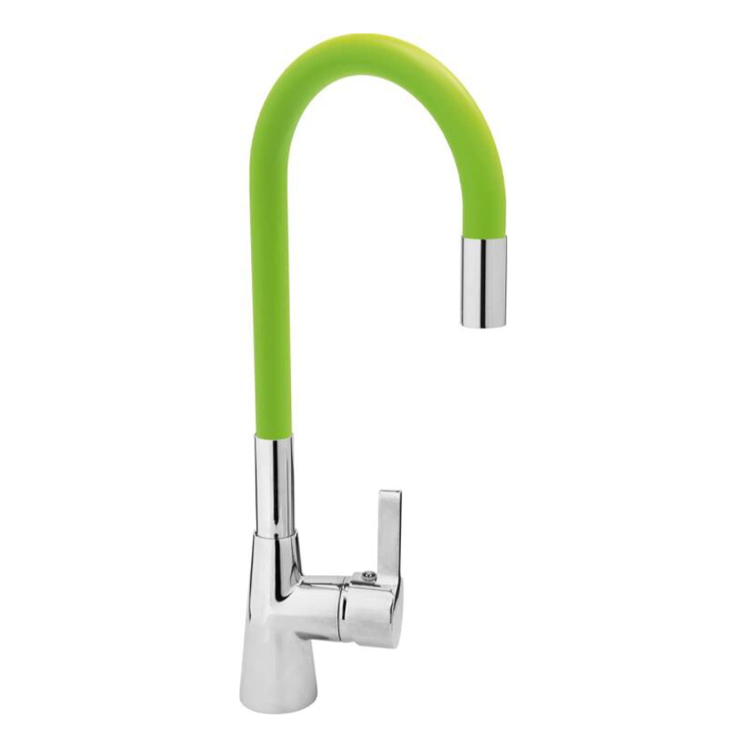 Grifo De Cocina Flexible Verde. Pluma Llave De Fregadero De Cocina Con caño flexible.