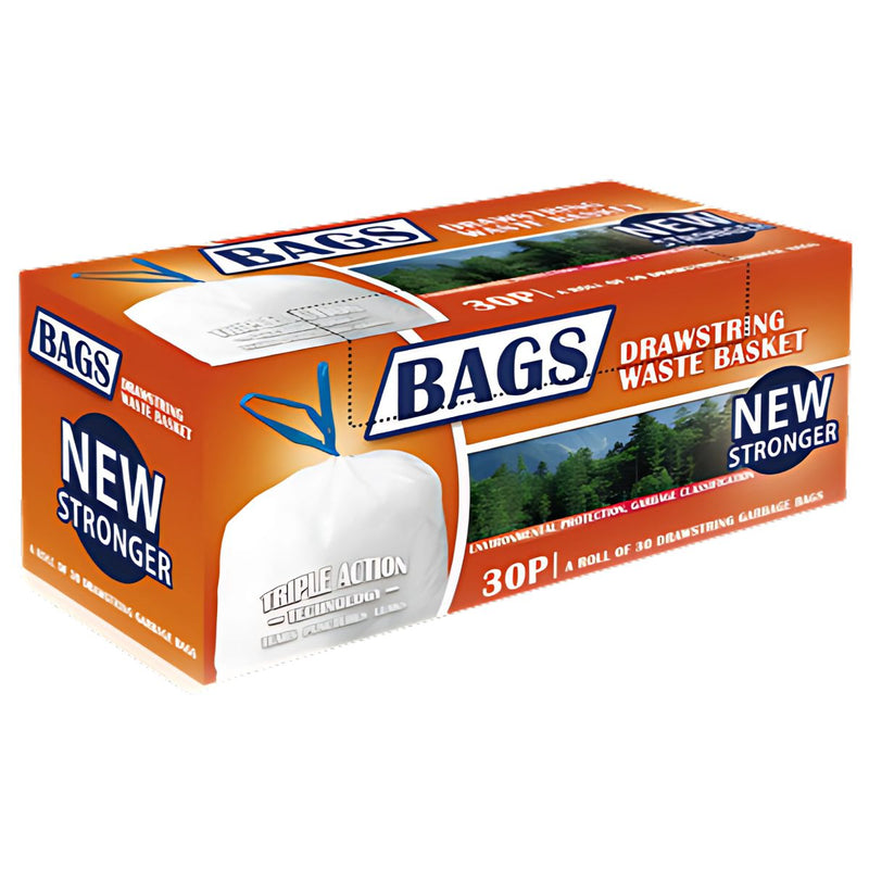 Bolsas de basura blancas. Cartuchos para desechos y residuos.