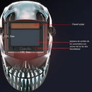 Máscara Para Soldar Con Oscurecimiento Automático, Carga Con Energía Solar. Área De Visión De 100×93 mm. Diseño de calavera.