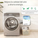 Ducto para Secadoras Interiores. Kit de Ventilación y Purificación de Aire con Triple Filtrado y Ahorro Energético. 28×20×12.5 cm.