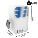 Ducto para Secadoras Interiores. Kit de Ventilación y Purificación de Aire con Triple Filtrado y Ahorro Energético. 28×20×12.5 cm.