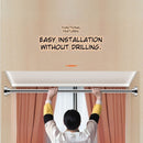 Barra ajustable para cortinas , closets y duchas de acero inoxidable. Barra extensible. Sin perforaciones. Ajustable 105-170cm. Se adapta a cualquier pared.