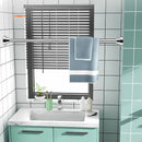 Barra ajustable para cortinas , closets y duchas de acero inoxidable. Barra extensible. Sin perforaciones. Ajustable 105-170cm. Se adapta a cualquier pared.