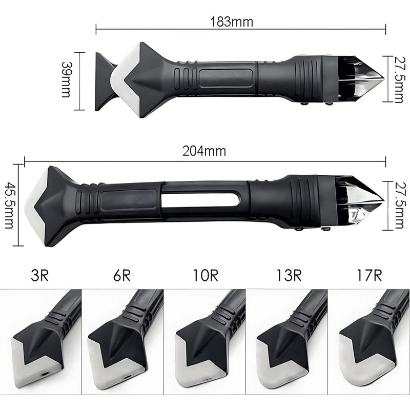 Raspador de silicona. Removedor eliminador quita silicona. (Set) Herramienta de eliminación de lechada. Aplicadort uña para siliconear