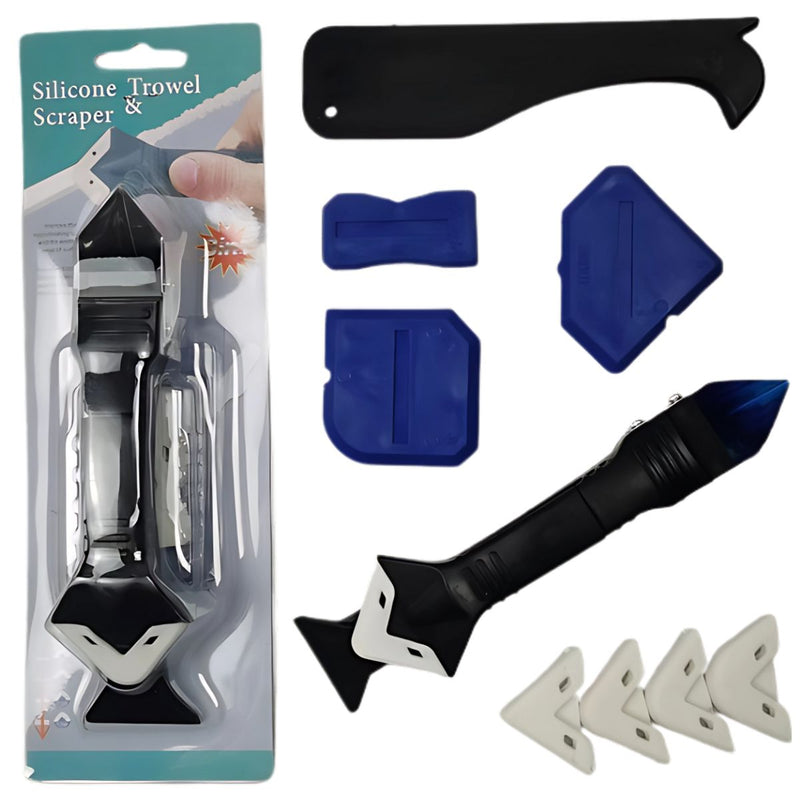 Raspador de silicona. Removedor eliminador quita silicona. (Set) Herramienta de eliminación de lechada. Aplicadort uña para siliconear