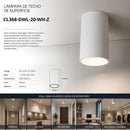 Lámpara de Techo LED de Superficie GU10 Blanca Aluminio IP20 Cilíndrica para Interiores Diseño Moderno.