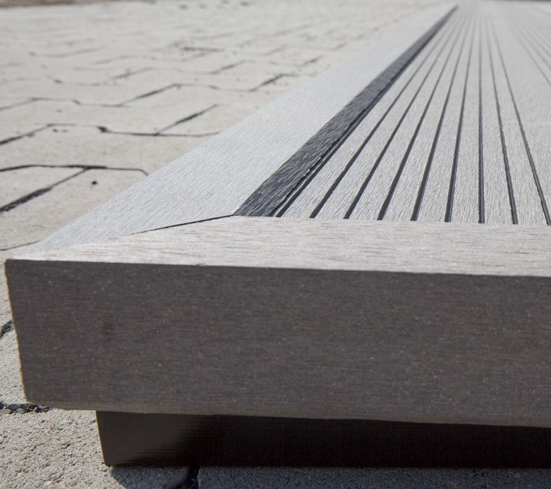 Angulo Remate Deck Gris claro WPC Exteriores 50x50x2900mm