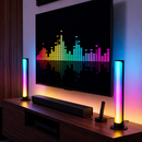 Lámparas LED Inteligente RGB de 12W 800 Lúmenes (2 Unds). Barra de Luz con Bluetooth y Sincronización con Música. Control App y Remoto (32cm)
