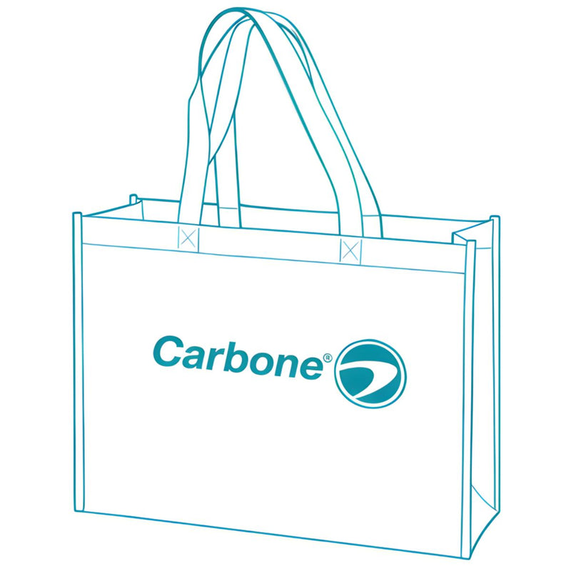 Bolsa Reutilizable Grande Carbone con Asas. Bolsa Ecológica Prensada (19"x16"x4.5").