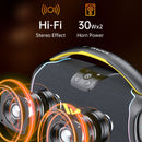 Bocina Bluetooth 5.3 Portátil de 60W. Speaker Parlante Inalámbrico de Alta Potencia. Altavoz Recargable con Resistencia al Agua IPX5 y Función TWS.