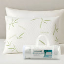 Almohada Bamboo 40x65cm. Cojín de Fibra de Bambú Suave y Transpirable con Funda Ecológica. Almohada Ergonómica con Relleno de Algodón Antialérgico.