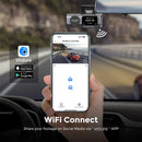 Dash Cam Cámara Doble Para Autos 4K + 1080P Con WiFi. Grabación Frontal Ultra HD Y Trasera Full HD. Dashcam Con Visión Nocturna Y App Móvil.