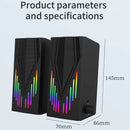 Bocinas USB Mini Estéreo 6W para PC o laptop. Speakers Parlantes para Computadora con Iluminación RGB.