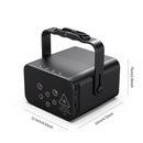 Bocina Bluetooth Portátil con Luces Láser RGB. Altavoz Mini Party Light 8W. Parlante Inalámbrico para Karaoke con 2 Micrófonos y Efectos de Luz.
