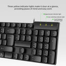 Teclado USB con Cable de 105 Teclas. Teclado Alámbrico Slim USB 2.0 Plug & Play para PC y Laptop. Color negro.