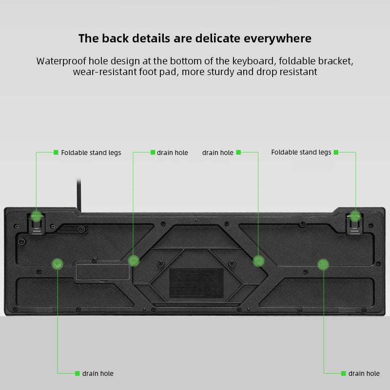 Teclado USB con Cable de 105 Teclas. Teclado Alámbrico Slim USB 2.0 Plug & Play para PC y Laptop. Color negro.