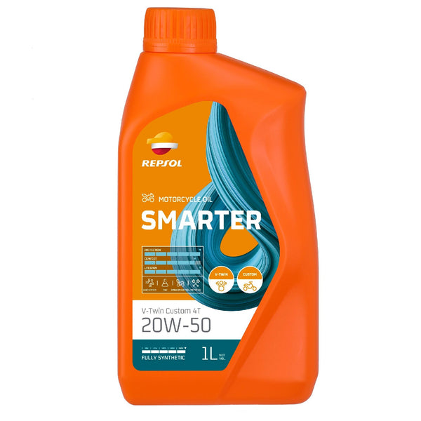 035196 SYNTHETICオイル 20W-50　４リッター１本 Aceite Lubricante 4T Full Sintético 20W50 Para Motos Repsol 1L.