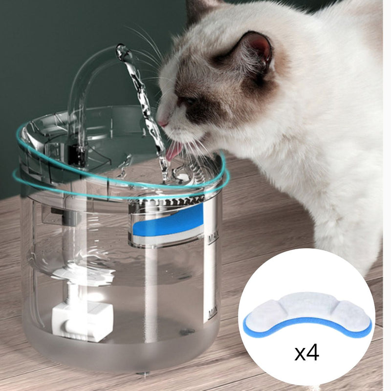 Filtros de Repuesto para Fuente de Agua de Mascotas. Pack de 4 Filtros de Algodón Purificador.