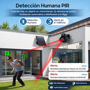 Cámara de Seguridad WiFi con Panel Solar 6MP. Cámara de videovigilancia con Visión Nocturna y Detección Humana. Zoom 12X