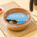 Papel Antiadherente Redondo Para Freidora De Aire 6.3"(16 cm). Papel Antigrasa Desechable Para Airfryer, Horno Y Freidora Resistente Al Aceite (50 Unds)
