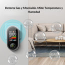 Detector alarma De Gas, Monóxido De Carbono, Temperatura Y Humedad 4-En-1 Con Pantalla Digital De Plástico ABS Antiflama