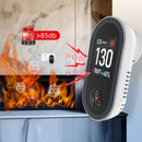 Detector alarma De Gas, Monóxido De Carbono, Temperatura Y Humedad 4-En-1 Con Pantalla Digital De Plástico ABS Antiflama