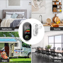 Detector alarma De Gas, Monóxido De Carbono, Temperatura Y Humedad 4-En-1 Con Pantalla Digital De Plástico ABS Antiflama