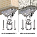 Gancho Para Hamaca, Columpio Y Sacos De Boxeo En Acero Inoxidable (90x40mm) Con Tornillos Para Madera Y Concreto Soporte De Suspensión. Perno Para Sillas Colgantes.(1 Und)