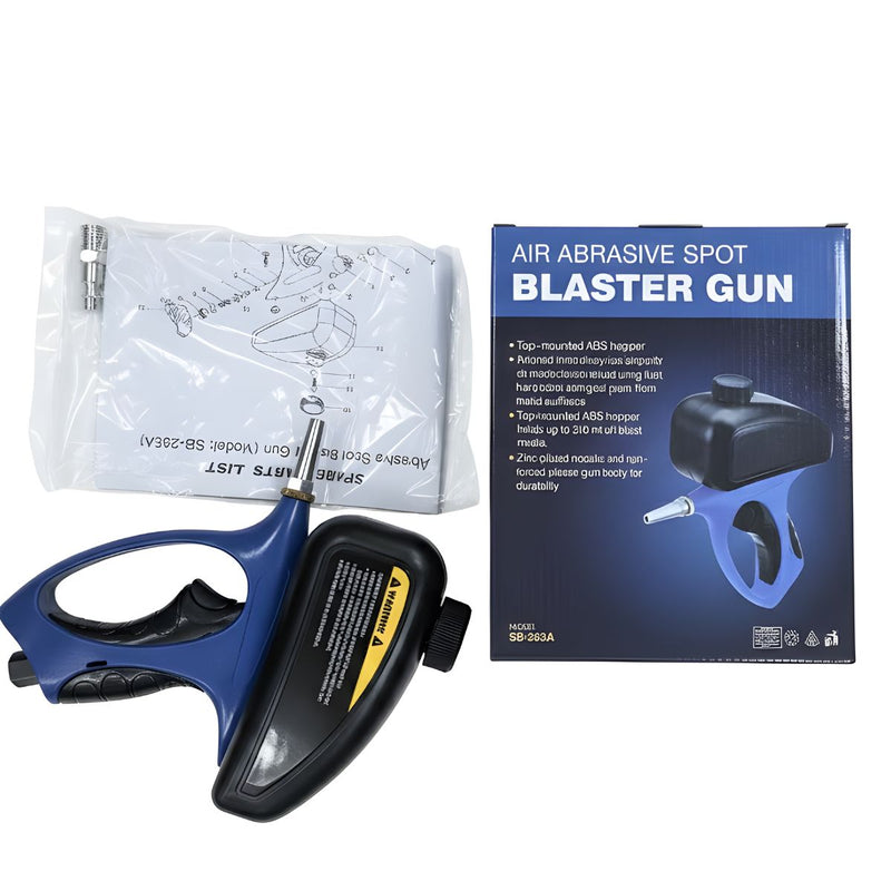 Pistola Sandblasting para Arenado Chorro de Arena con depósito 310ml para Limpieza de óxido y metal.