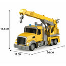 Camión Grúa de Juguete con Control Remoto con luz, brazo extensible, batería recargable 3.7V Tamaño 15.5 x 11x 36cm. Camión Plástico para Niños.
