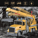 Camión Grúa de Juguete con Control Remoto con luz, brazo extensible, batería recargable 3.7V Tamaño 15.5 x 11x 36cm. Camión Plástico para Niños.
