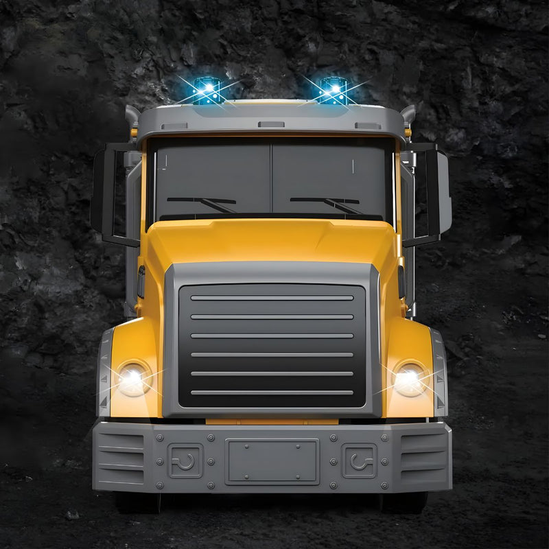 Camión Grúa de Juguete con Control Remoto con luz, brazo extensible, batería recargable 3.7V Tamaño 15.5 x 11x 36cm. Camión Plástico para Niños.