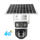 Cámara de Seguridad Solar 4G Doble Lente T8 Blanca con Visión Nocturna Color, Audio Bidireccional y PTZ 355° (Funciona solo con SIM CARD 4G)