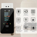 Detector alarma 4 En 1 De Gas, Monóxido De Carbono Co2, Temperatura Y Humedad Con Pantalla LCD 110V Plug And Play. Material ABS Ignífugo