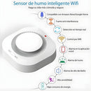Detector de Humo APP Smart WiFi 80dB  Compatible con App Tuya no incluye Baterías. Alarma contra Incendios
