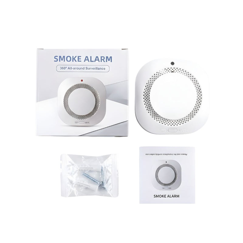 Detector de Humo APP Smart WiFi 80dB  Compatible con App Tuya no incluye Baterías. Alarma contra Incendios