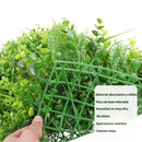 Follaje Artificial Con Flores De Lavanda De Plástico Premium (50x50Cm) Para Jardines Verticales, Pared Verde, Muro Decorativo Y Fondo Fotográfico.