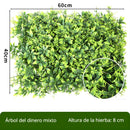 Follaje Artificial De Plástico (60 x 40 Cm) De 4 Cm De Altura Para Jardín Vertical, Muro Verde, Decoración Interior Y Exterior.