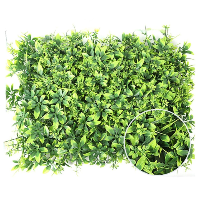 Follaje Artificial De Plástico (60 x 40 Cm) De 4 Cm De Altura Para Jardín Vertical, Muro Verde, Decoración Interior Y Exterior.