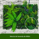 Follaje Artificial De Plástico (60 x 40 Cm) De 4 Cm De Altura Para Jardín Vertical, Muro Verde, Decoración Interior Y Exterior.