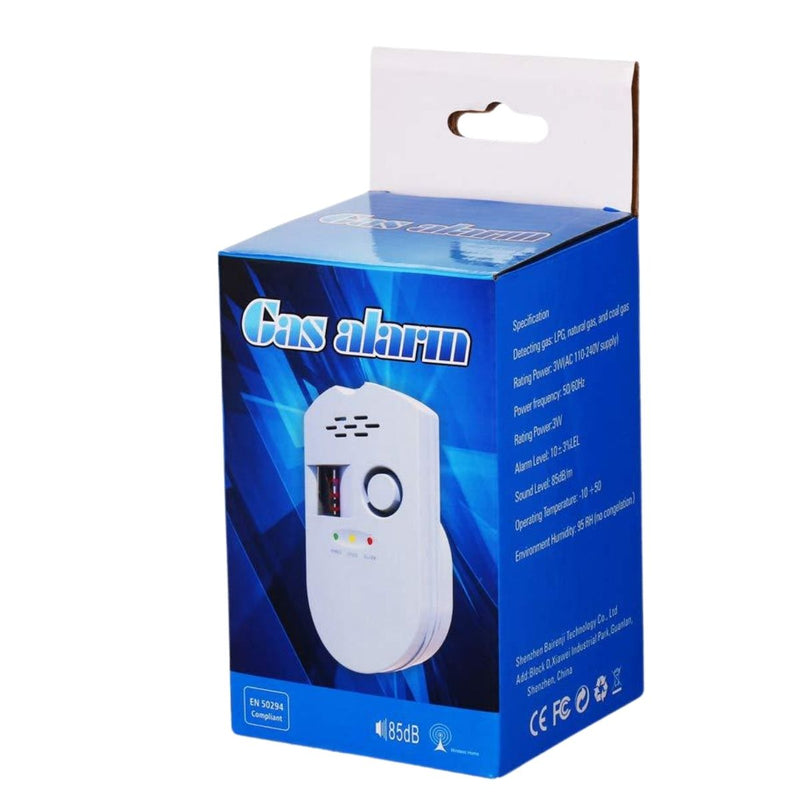 Detector De Gas Combustible Con Pantalla LCD Y Alarma 85 dB. Sensor Para Gas Natural, GLP, Propano Y Butano