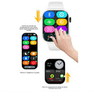 Smartwatch con llamadas y pantalla TFT 2.19” Reloj Inteligente Bluetooth. Ritmo Cardíaco y Pantalla en Español. Color Blanco