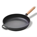 Sartén De Hierro Fundido Con Mango De Madera 8.7" (22 cm). Sartenes. Paila Para Cocinar. Cacerola.