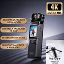 Cámara Antivibración De Bolsillo 4K L18 30FPS De 6 Ejes IP65. Videocámara Con Estabilización Giroscópica Batería 3000mAh Pantalla 1.69”