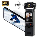 Cámara Antivibración De Bolsillo 4K L18 30FPS De 6 Ejes IP65. Videocámara Con Estabilización Giroscópica Batería 3000mAh Pantalla 1.69”